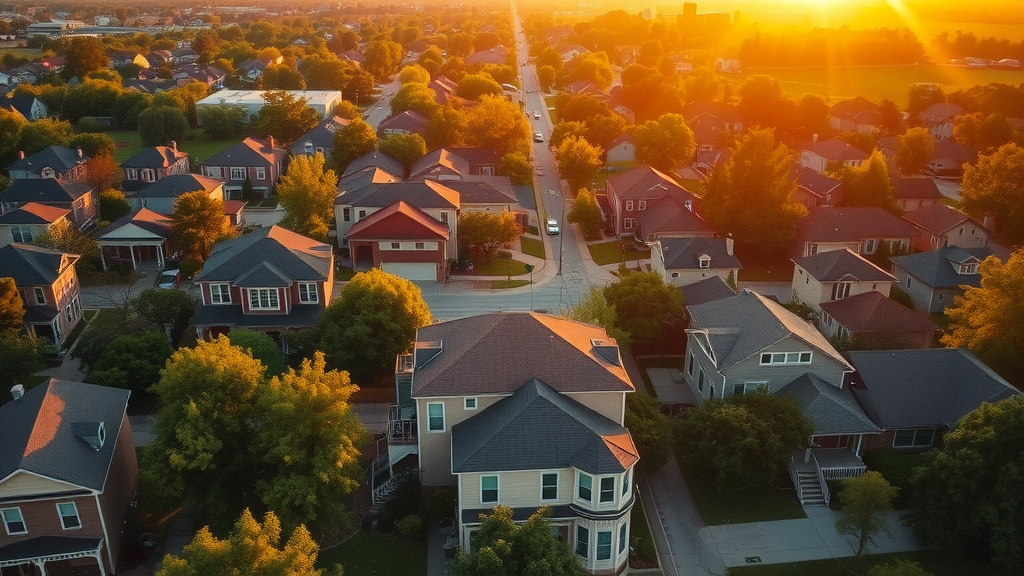 Little Rock homes with AC units benefiting from expert AC repair at sunset