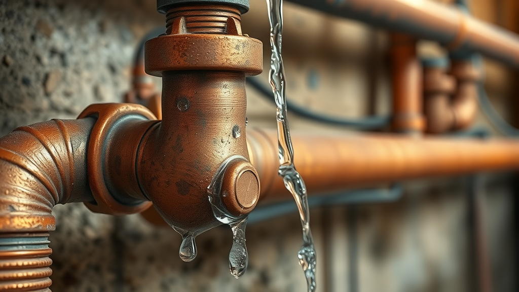 Leaky residential pipes showing need for prompt plumbing repair